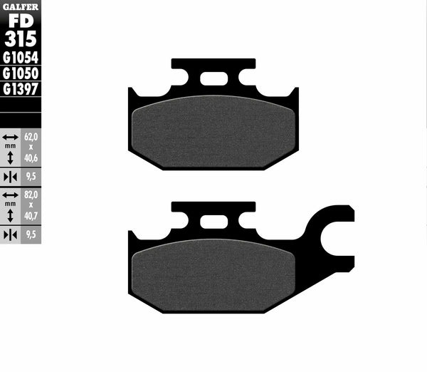 Galfer Brake Pad Semi Metal Scooter FD315G1050