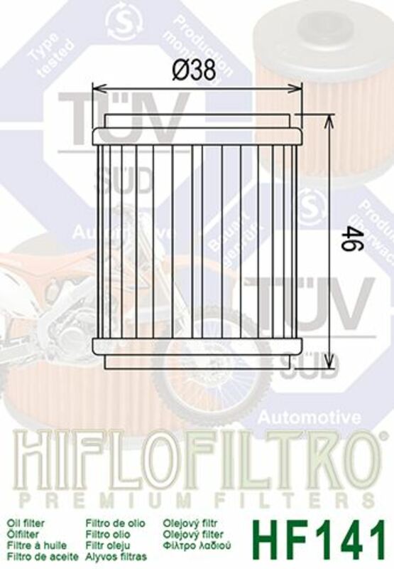 HIFLOFILTRO Oil Filter - HF141 HF141