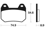 Tecnium Street Organic Brake Pads - MA246 1022440