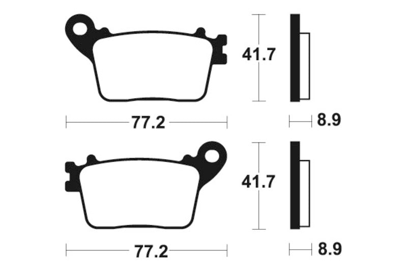 Tecnium Street Organic Brake Pads - MA334 1022483