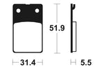 Tecnium Street Organic Brake Pads - MA95 1022565