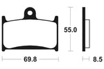 Tecnium Racing Sintered kovové uhlíkové brzdové doštičky - MCR124 1022571