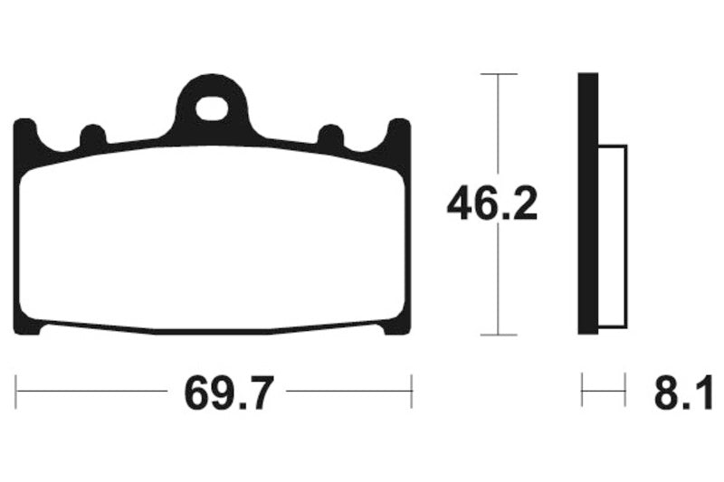 Tecnium Racing Sintered kovové uhlíkové brzdové doštičky - MCR131 1022573