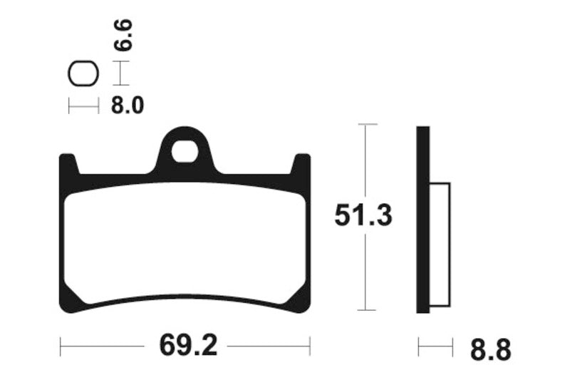 Tecnium Racing Sintered kovové brzdové doštičky - MCR134 1022574