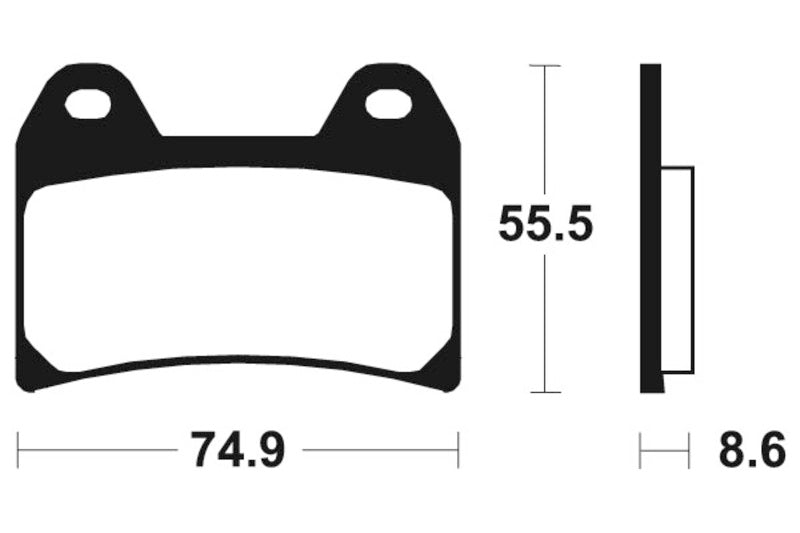 Tecnium Racing Sintered kovové uhlíkové brzdové doštičky - MCR206 1022581