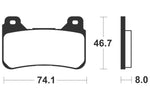 Tecnium Racing Sintered kovové uhlíkové brzdové doštičky - MCR309 1022593