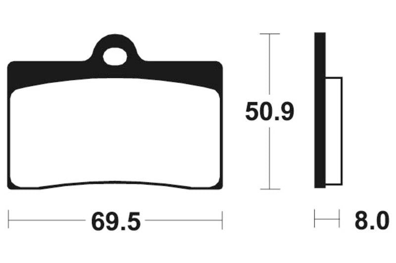 Tecnium Racing Sintered kovové brzdové podložky - MCR66 1022605