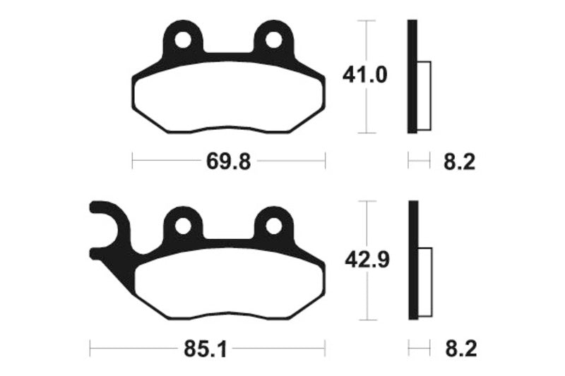 Tecnium Scooter Organic Brake Pads - ME208 1022636