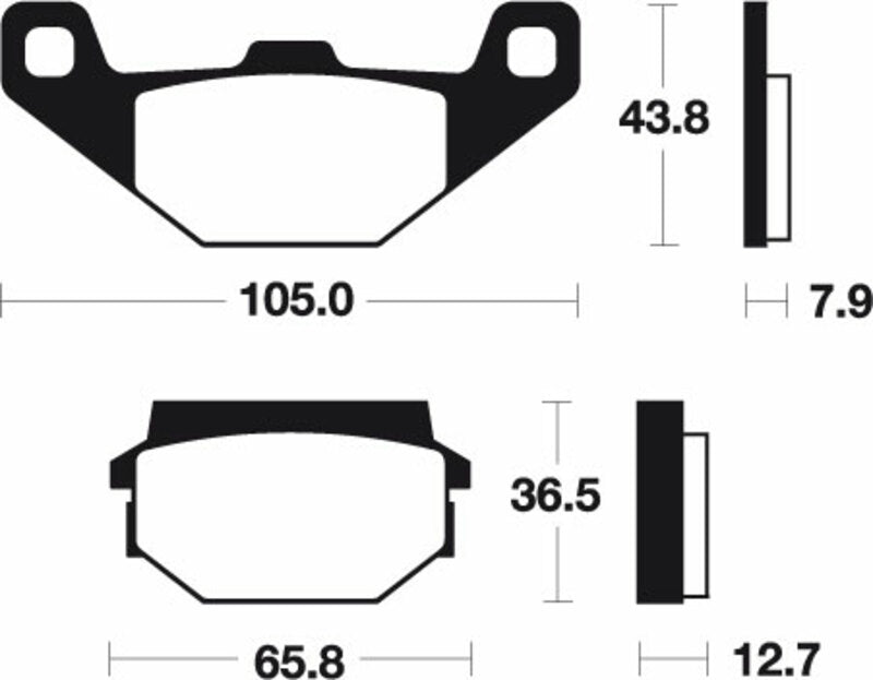 Tecnium scooter organic brake pads - ME245 1022652