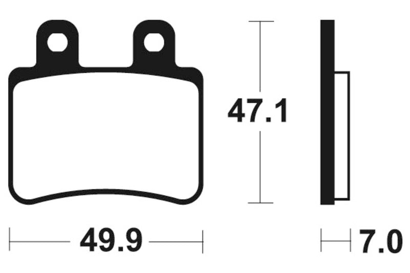 Organické brzdové podložky Tecnium Scooter - ME273 1022661