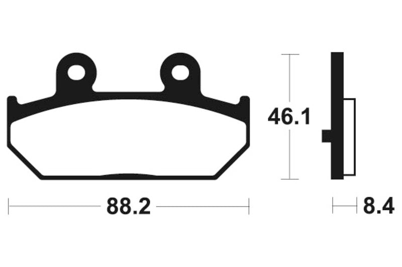 Organické brzdové podložky Tecnium Scooter - ME304 1022672