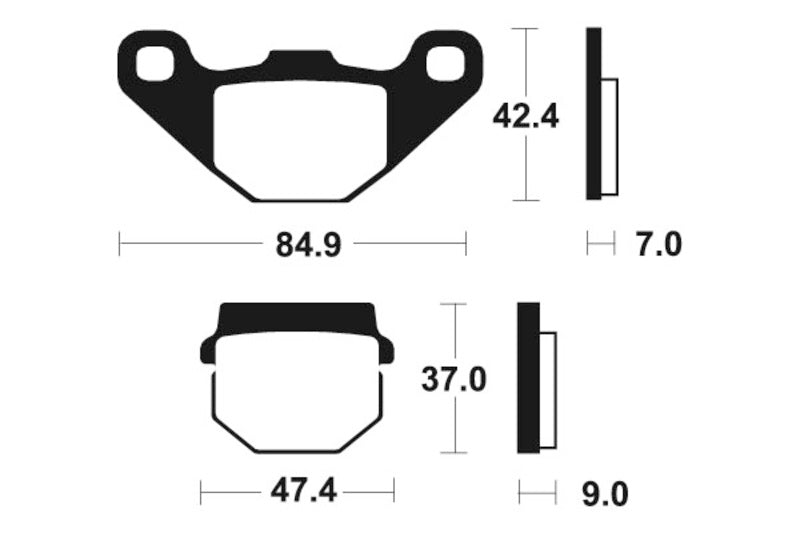 Organické brzdové podložky Tecnium Scooter - ME44 1022704