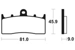 Tecnium Street Performance Sintered Metal Brake Pads - MF278 1022762