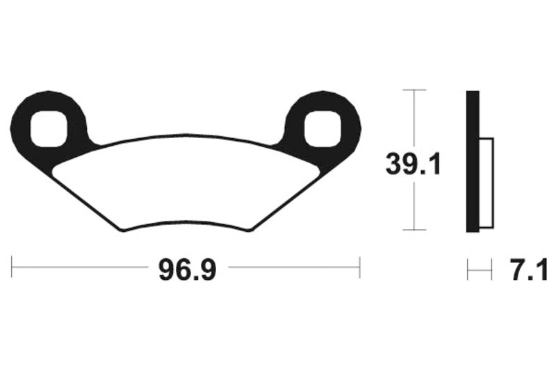 Kovové brzdové doštičky Tecnium MX/ATV - MO142 1022846