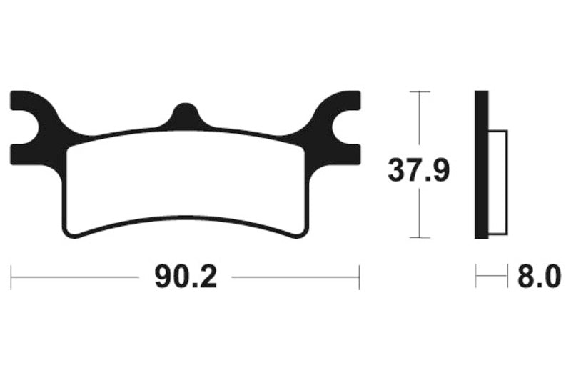 Tecnium MX/ATV Sintered kovové brzdové doštičky - MO287 1022872