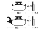 Kovové brzdové doštičky Tecnium MX/ATV - MO316 1022882