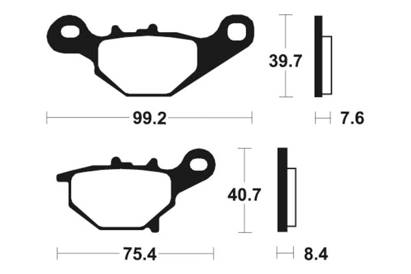 Tecnium MX/ATV Sintered kovové brzdové doštičky - MO320 1022883