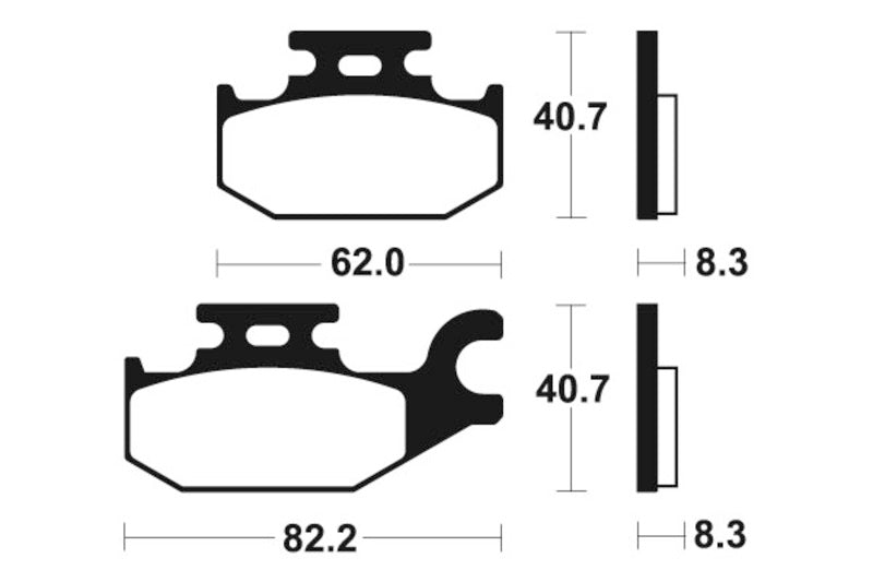 Kovové brzdové doštičky Tecnium MX/ATV - MO335 1022886