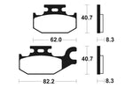 Kovové brzdové doštičky Tecnium MX/ATV - MO335 1022886