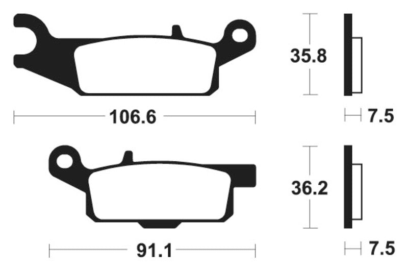 Tecnium MX/ATV Sintered kovové brzdové doštičky - MO349 1022890