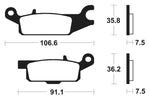 Tecnium MX/ATV sintrované kovové brzdové doštičky - MO350 1022891