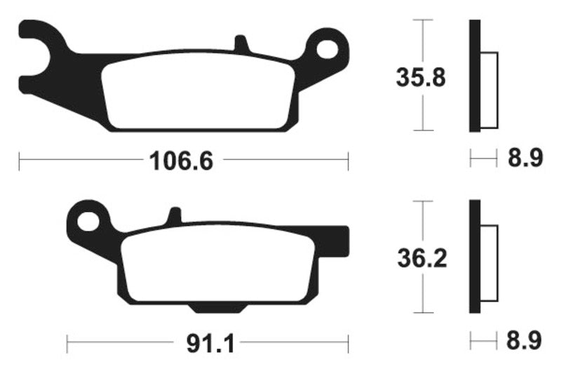 Kovové brzdové doštičky Tecnium MX/ATV - MO351 1022892