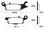 Tecnium MX/ATV Sintered kovové brzdové doštičky - MO352 1022893