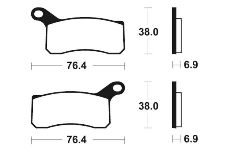 Kovové brzdové doštičky Tecnium MX/ATV - MO366 1022896