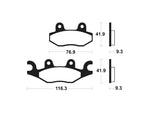 Tecnium MX/ATV Sintered kovové brzdové doštičky - MO378 1022899