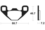 Kovové brzdové doštičky Tecnium MX/ATV - MO406 1022905