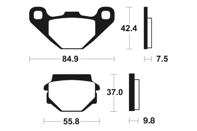 Tecnium MX/ATV Sintered kovové brzdové doštičky - MO46 1022913