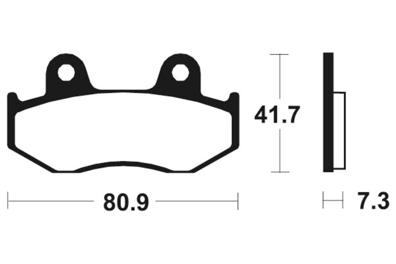 Tecnium MX/ATV sintrované kovové brzdové doštičky - MO58 1022914