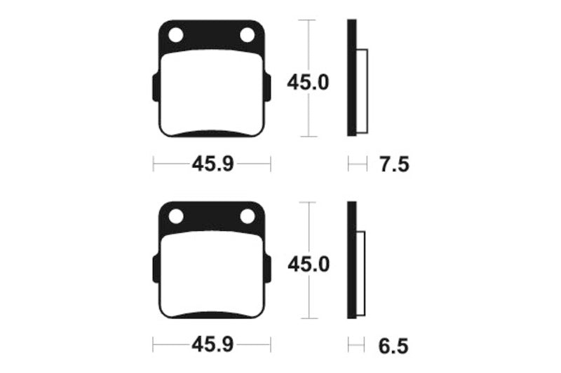 Tecnium MX/ATV Sintered Metal Brake Pads - MO62 1022916