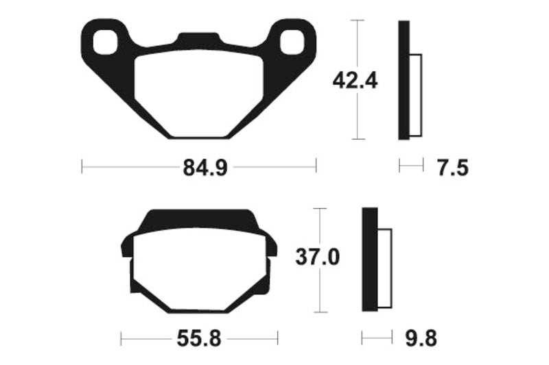 Tecnium MX/ATV Sintered kovové brzdové doštičky - MO86 1022922