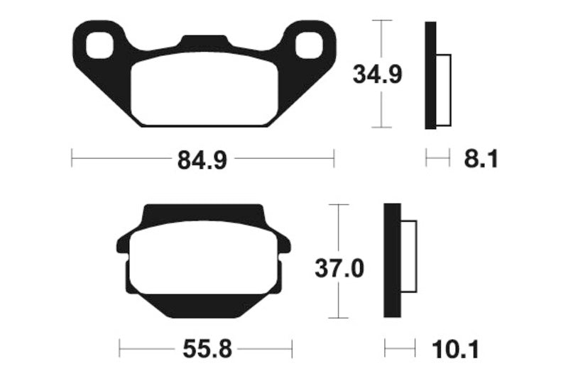 Kovové brzdové doštičky Tecnium MX/ATV - MO91 1022924