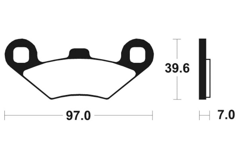 Kovové brzdové doštičky Tecnium MX/ATV - MOA216 1022928