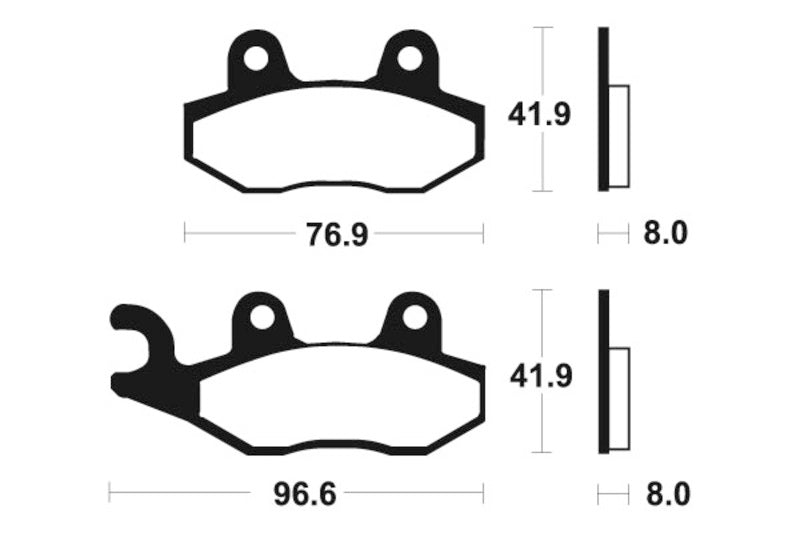 Tecnium Racing MX/ATV Sintered Metal Brzdí - MOR111 1022944