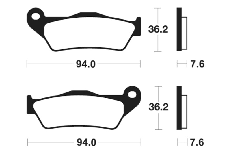 Tecnium Racing MX/ATV Sintered Metal Brzdí - MOR171 1022952