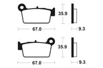 Tecnium Racing MX/ATV Sintered Metal Brzdí - MOR290 1022975