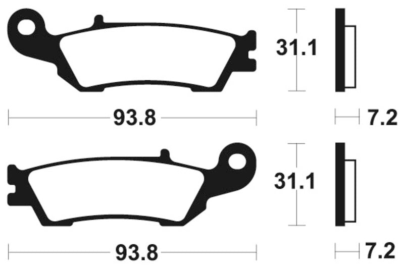 Tecnium Racing MX/ATV Sintered Metal Brzdí - MOR340 1022990