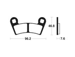 Tecnium Racing MX/ATV Sintered Metal Brzdí - MOR398 1023006