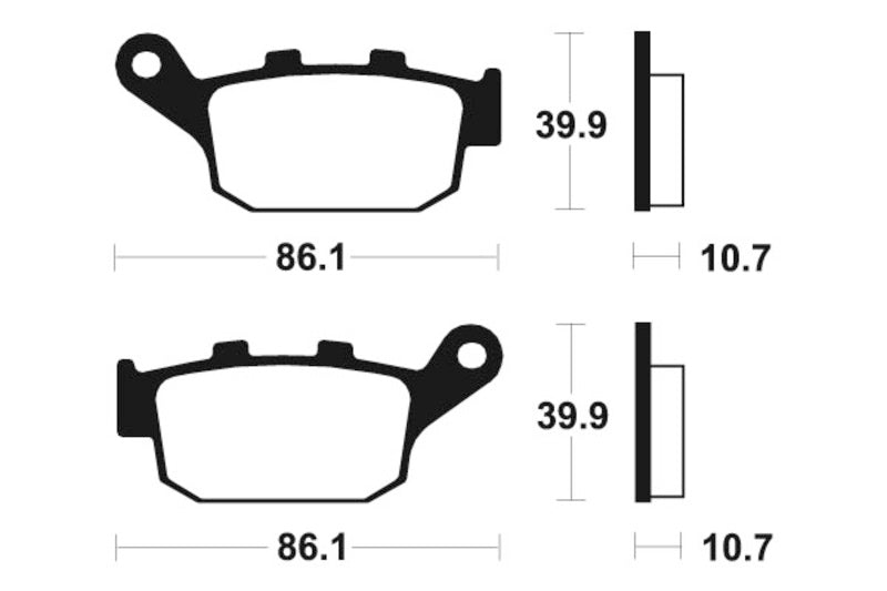 Tecnium Maxi Scooter Sintered Metal Brake Pads - MSS114 1023177