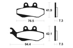 Tecnium Maxi Scooter Sintered Metal Brzdí - MSS189 1023185