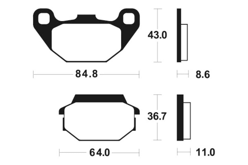 Tecnium Maxi Scooter Sintered Metal Brzdí - MSS249 1023197