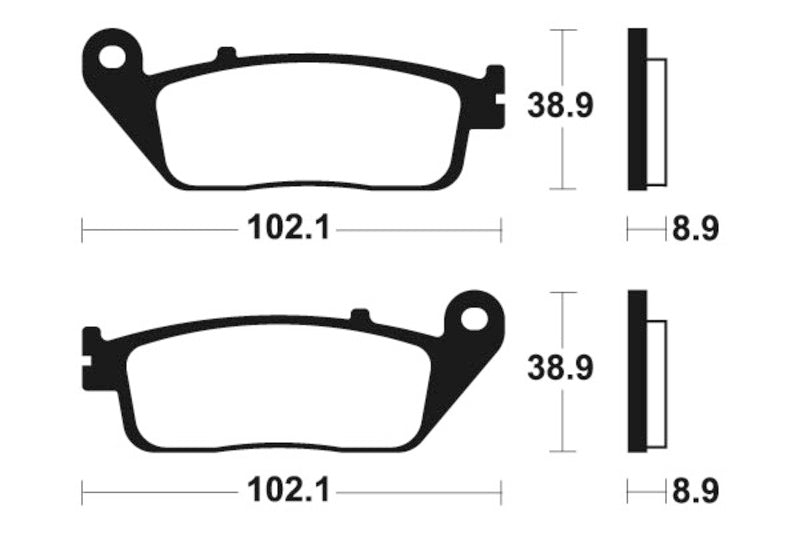 Tecnium Maxi Scooter Sintered Metal Brake Pads - MSS311 1023209