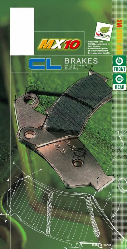 CL BRAKES Off-Road sinterované kovové brzdové doštičky - 2284MX10 2284MX10 