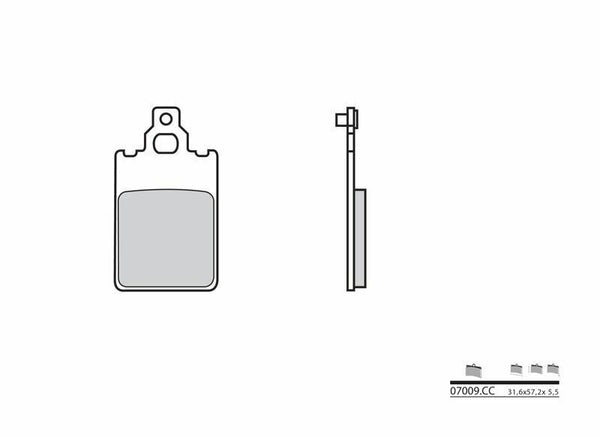 Keramické brzdové vankúšiky Brembo Scooter - 07009 07009