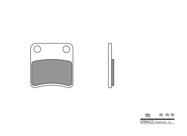 Brembo Scooter Carbon Ceramic Brzdí vankúšiky - 07094CC 07094