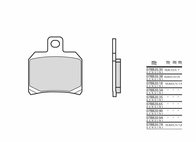 BREMBO Genuine Sintered Metal Brake pads - 07BB2065 07BB2065