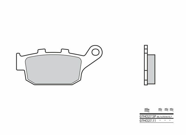 Brembo Street Sintered Metal Brake Pads - 07HO27SP 07HO27SP